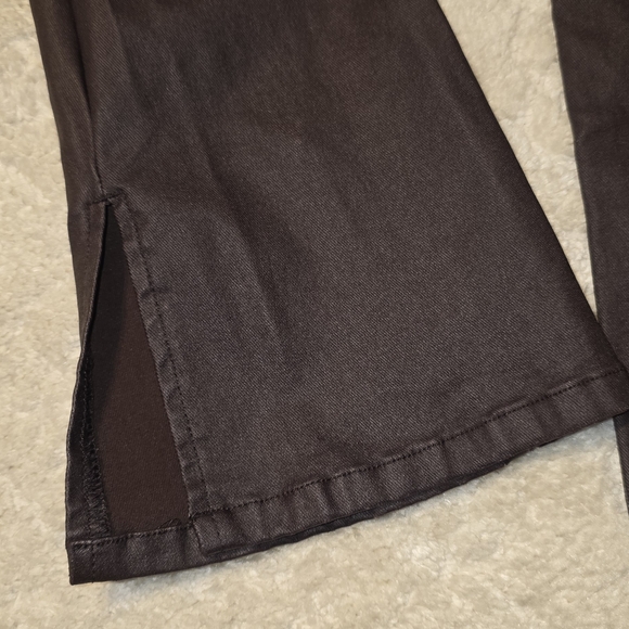 Pretty Little Thing Chocolate Coated Denim Split Hem Flares - Picture 7 of 7